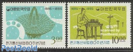 Korea, South 1965 Telecommunications 2v, Mint NH, Science - Computers & IT - Telecommunication - Informatique