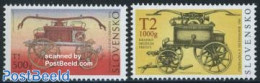 Slovakia 2008 Antique Fire Fighting 2v, Mint NH, Transport - Fire Fighters & Prevention - Unused Stamps