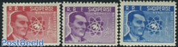 Albania 1959 Peace Movement 3v, Unused (hinged), Science - Atom Use & Models - Physicians - Fisica