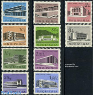 Albania 1965 Cultural Buildings 10v, Mint NH, Performance Art - Various - Theatre - Hotels - Tourism - Art - Modern Ar.. - Theater