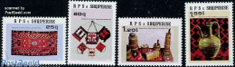 Albania 1982 Handicrafts 4v, Mint NH, Various - Textiles - Art - Art & Antique Objects - Handicrafts - Tessili
