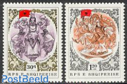 Albania 1988 Folklore Festival 2v, Mint NH, Various - Costumes - Folklore - Costumes