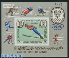 Aden 1967 Seiyun, Olympic Winter Games S/s Imperforated, Mint NH, Sport - Olympic Winter Games - Skiing - Ski