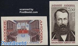 Andorra, French Post 1977 Court 2v Imperforated, Mint NH, Various - Justice - Unused Stamps