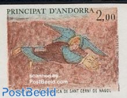 Andorra, French Post 1980 Religious Art 1v Imperforated, Mint NH, Religion - Angels - Religion - Art - Paintings - Nuovi