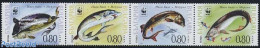 Bulgaria 2004 WWF, Fish 4v [:::], Mint NH, Nature - Fish - World Wildlife Fund (WWF) - Nuovi