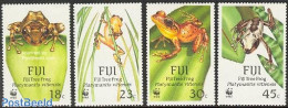 Fiji 1988 WWF, Frogs 4v, Mint NH, Nature - Frogs & Toads - Reptiles - World Wildlife Fund (WWF) - Autres & Non Classés