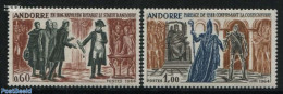 Andorra, French Post 1964 History 2v, Mint NH, History - Various - History - Napoleon - Justice - Nuovi