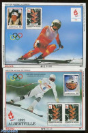 Bolivia 1990 Olympic Winter Games 2 S/s, Mint NH, Sport - Olympic Winter Games - Skiing - Skiing