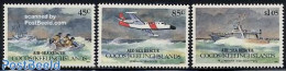 Cocos Islands 1993 Life Saving At Sea 3v, Mint NH, Transport - Aircraft & Aviation - Ships And Boats - Vliegtuigen