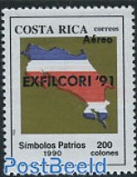 Costa Rica 1991 Exfilcori 1v, Mint NH, Various - Maps - Géographie