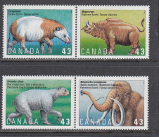 Canada 1994 - Animaux Prehistoriques, YT 1386/89, MNH** - Unused Stamps