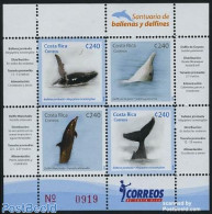 Costa Rica 2008 Whales & Dolphins 4v M/s, Mint NH, Nature - Sea Mammals - Costa Rica