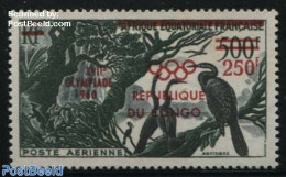 Congo Republic 1960 Olympic Games Overprint 1v, Mint NH, Nature - Sport - Birds - Olympic Games - Other & Unclassified
