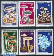 Congo Republic 1970 Mushrooms 6v, Mint NH, Nature - Mushrooms - Funghi