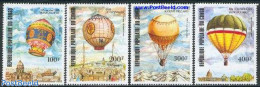 Congo Republic 1983 Aviation Bi-centenary 4v, Mint NH, Transport - Balloons - Luchtballons