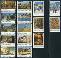 Cyprus 1985 Definitives 15v SPECIMEN, Mint NH, Nature - Sport - Transport - Trees & Forests - Skiing - Ships And Boats - Unused Stamps