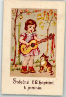 39684111 - Namenstag Kind Gitarre Katze - Expositions