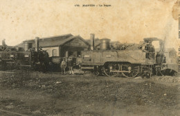 MANTES - Le Dépôt - Locomotive - Animé - Other & Unclassified