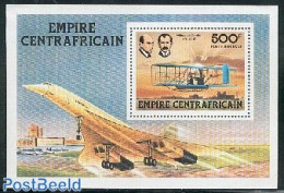Central Africa 1978 Wright Brothers S/s, Mint NH, Transport - Aircraft & Aviation - Vliegtuigen
