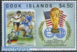 Cook Islands 1994 World Cup Football 1v, Mint NH, Sport - Football - Autres & Non Classés