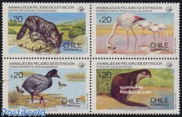 Chile 1985 Animals 4v [+], Mint NH, Nature - Animals (others & Mixed) - Birds - Flamingo - Chile
