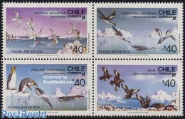 Chile 1986 Antarctic Birds 4v [+], Mint NH, Nature - Science - Birds - Penguins - The Arctic & Antarctica - Chili