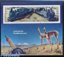 Chile 1988 Railways S/s, Mint NH, Transport - Railways - Trains