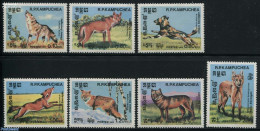 Cambodia 1984 Wild Dogs 7v, Mint NH, Nature - Animals (others & Mixed) - Dogs - Camboya