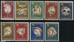 Colombia 1961 Sports 9v, Mint NH, Sport - Baseball - Boxing - Football - Gymnastics - Sport (other And Mixed) - Tennis - Base-Ball