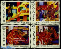Colombia 1996 Legends 4v [+], Mint NH, Art - Fairytales - Cuentos, Fabulas Y Leyendas