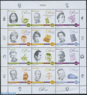 Colombia 2010 Famous Persons 12v M/s, Mint NH, History - Performance Art - Various - Archaeology - Music - Justice - A.. - Arqueología