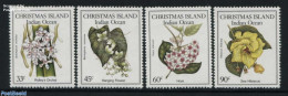 Christmas Islands 1986 Flowers 4v, Mint NH, Nature - Flowers & Plants - Orchids - Christmaseiland