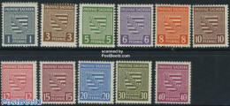 Germany, DDR 1945 Definitives 11v, WM1Y (WM Upwards), Mint NH - Neufs