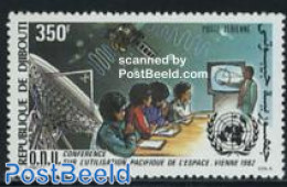Djibouti 1982 Unispace 1v, Mint NH, History - Science - Transport - United Nations - Telecommunication - Space Explora.. - Telekom