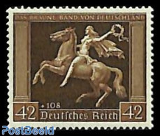 Germany, Empire 1938 Brown Band Championship 1v, Unused (hinged), Nature - Sport - Horses - Sport (other And Mixed) - Neufs