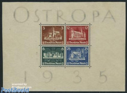 Germany, Empire 1935 Ostropa S/s (without Gum), Mint NH, Art - Castles & Fortifications - Bloques