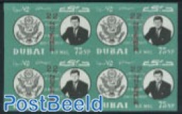 Dubai 1964 22 November Overprint 1v Imperf. Block Of 4 [+], Mint NH, History - American Presidents - Dubai