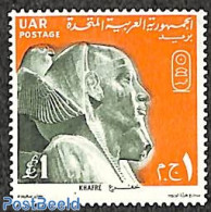 Egypt (Republic) 1970 Definitive, Chephren 1v (countryname: UAR), Mint NH, History - Archaeology - Art - Sculpture - Ongebruikt