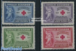 Ecuador 1945 Red Cross 4v (airmail), Mint NH, Health - Red Cross - Red Cross