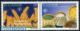 Ecuador 2001 World Food Day 2v [:], Mint NH, Health - Food & Drink - Ernährung