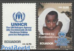 Ecuador 2002 UNHCR 2v, Mint NH, History - Refugees - United Nations - Refugees
