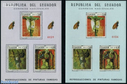 Ecuador 1968 REligious Paintings 2 S/s, Mint NH, Art - Paintings - Ecuador