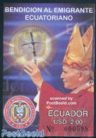 Ecuador 2002 Pope For Emigrants S/s, Mint NH, Religion - Pope - Religion - Pausen