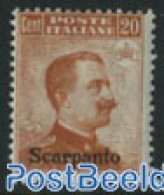 Aegean Islands 1912 Scarpanto, Definitive No WM 1v, Mint NH - Ägäis