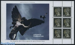 Great Britain 1990 London Life, Eros Booklet Pane, Mint NH, Art - Sculpture - Unused Stamps