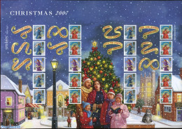 Great Britain 2007 Christmas Sheet With Personal Tabs, Mint NH, Religion - Christmas - Ungebraucht