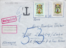 Luxembourg - Luxemburg - Lettre   Taxes  1963  Nachgebühr     Adressiert An Herrn Joachim Volker , Limburg / Lahn - Impuestos