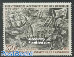 French Antarctic Territory 1972 Kerguel Islands 1v, Mint NH, History - Transport - Explorers - Ships And Boats - Neufs