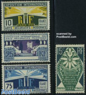 France 1925 Art Exposition 4v, Unused (hinged), Nature - Flowers & Plants - Unused Stamps
